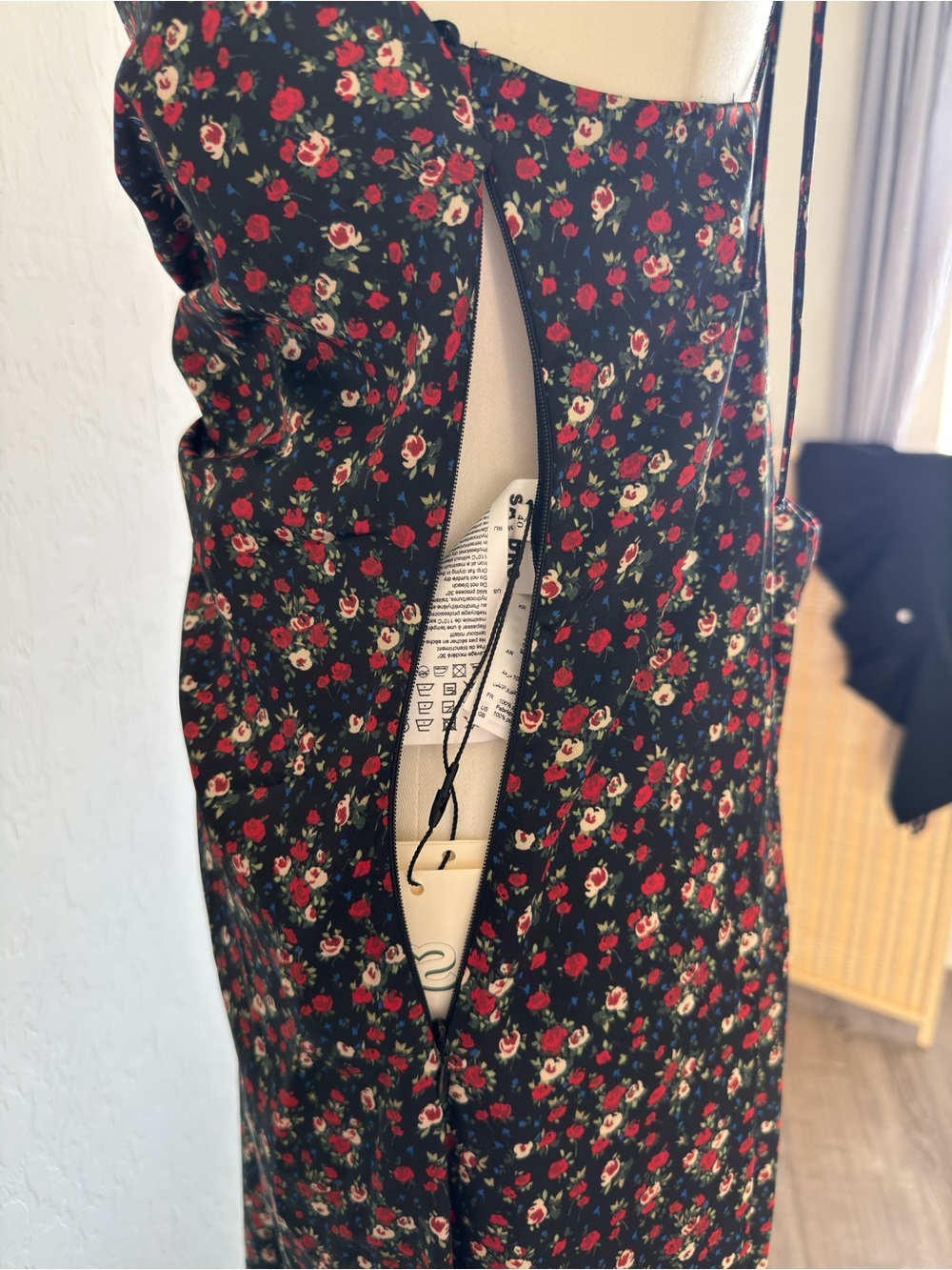 Sandro Floral Ruched Midi Dress - Picture 5 of 5